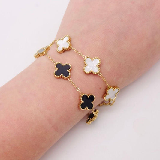 Golden Elegance Clover Bracelet